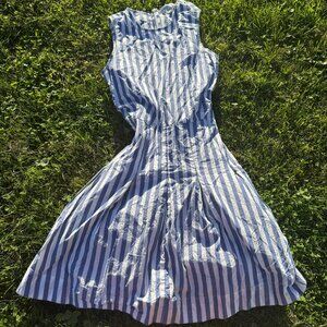 Tie Back Striped Dress